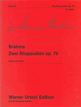 Two Rhapsodies, Op. 79 piano sheet music cover